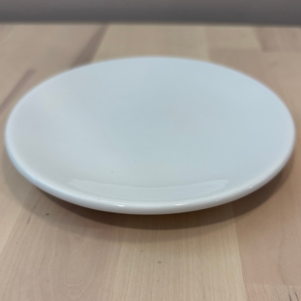 Pampered Chef Simple Additions Appetizer Plate White Round 6" Very good cond.